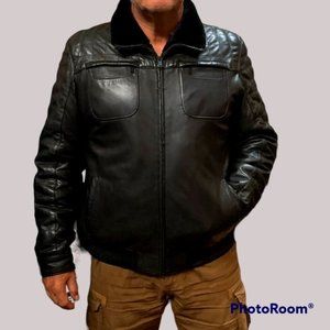 Leather Jacket with Sheep Fur Inside